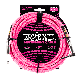 Ernie Ball P06078 Cable de instrumento trenzado recto/ángulo - Rosa neón 10ft (3.05 m).